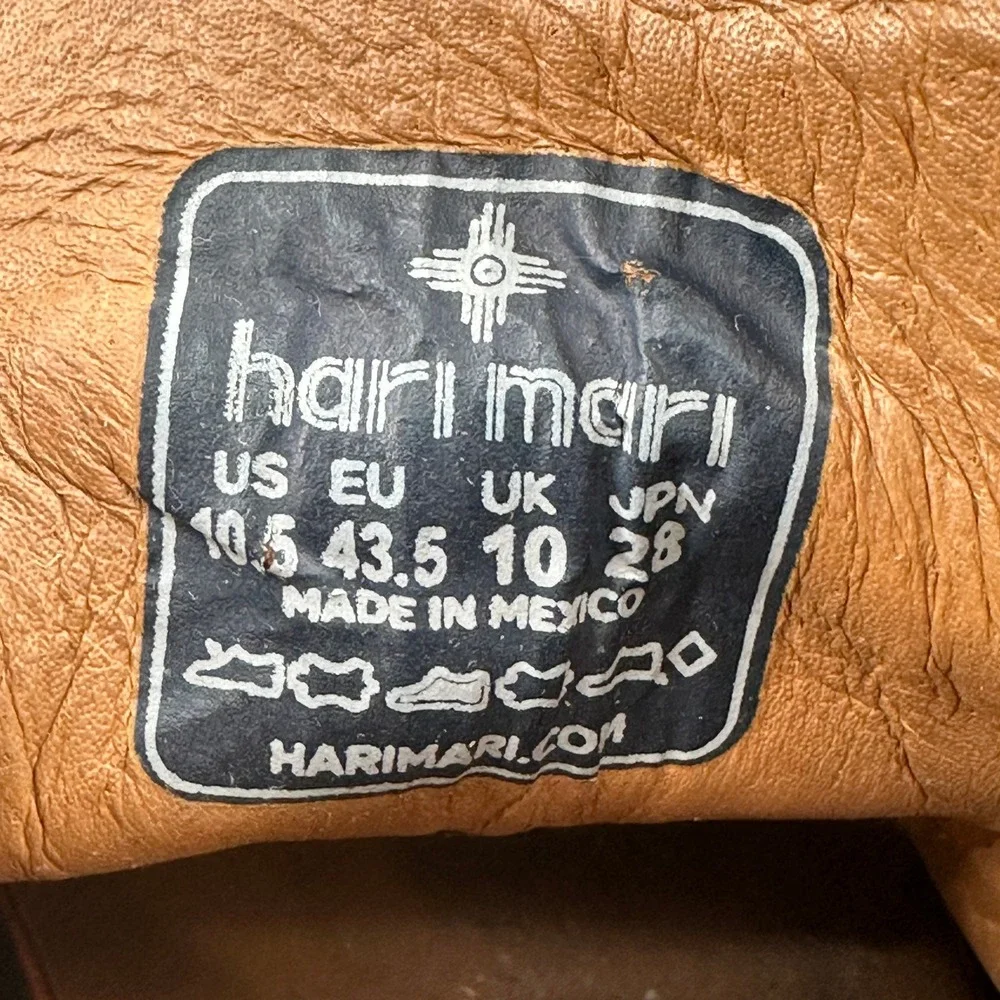 Hari Mari Nokona Canyon Boot Mens 10.5 Brown Leather Chukka Collaboration HM105
